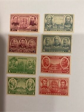 U.S. Postage Stamp Lot from 1930s- Famous American Generals and Admirals